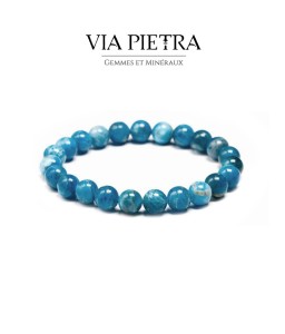 Bracelet Apatite lithothérapie, propriété, vertu, litho, bien être, bienfait, soin par les pierres