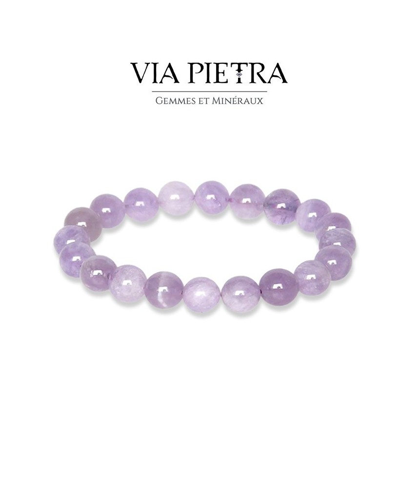 Bracelet Améthyste Lilas lithothérapie, propriété, vertu, litho, bien être, bienfait, soin par les pierres