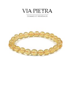 Bracelet Citrine lithothérapie, propriété, vertu, litho, bien être, bienfait, soin par les pierres