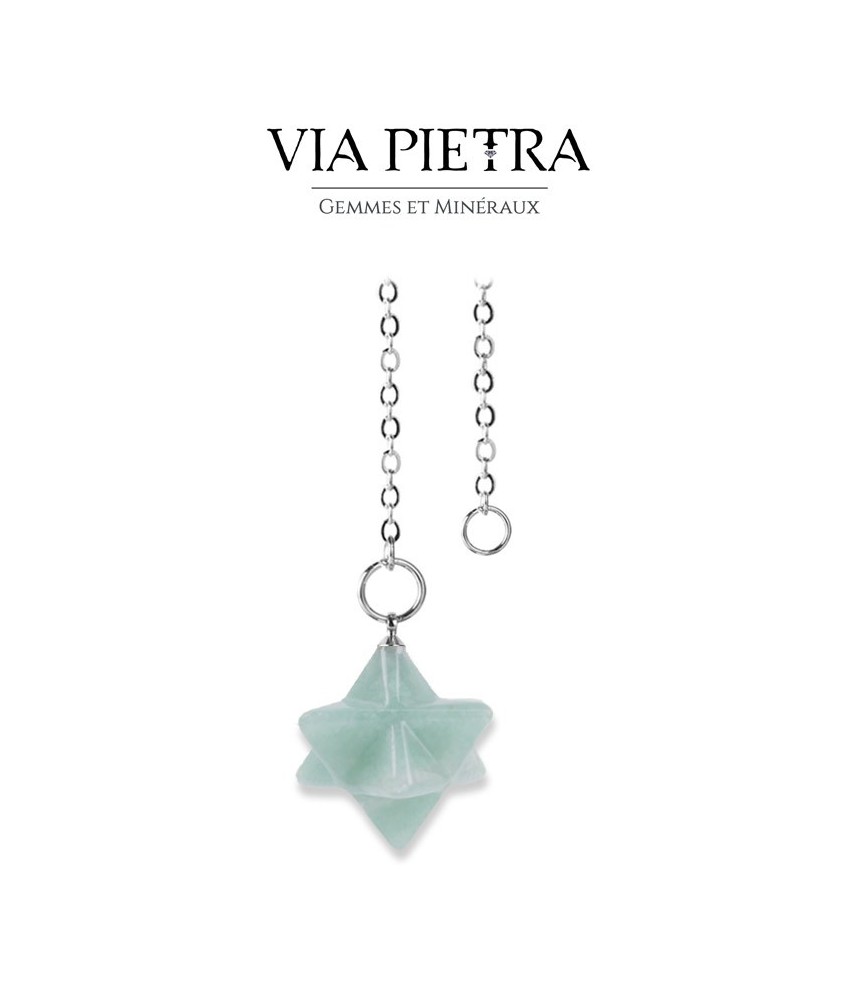 Pendule Merkaba Aventurine, radiesthésie, divinatoire