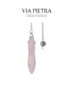 Pendule égyptien Thot en pierre naturelle Quartz rose