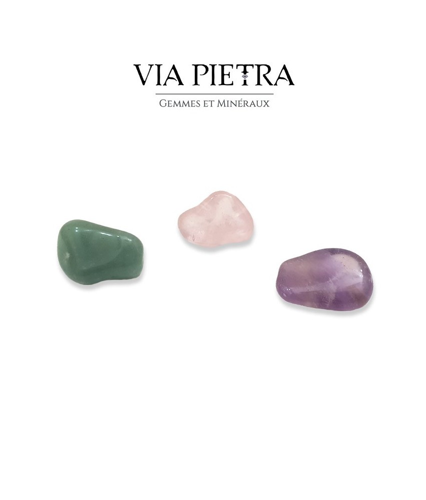 Pierre bien-^^etre, calme, sérénité, good vibes, aventurine, quartz rose, fluorite