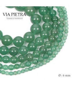 Perles aventurine verte création, perles aventurine 6mm, perles en pierre naturelle