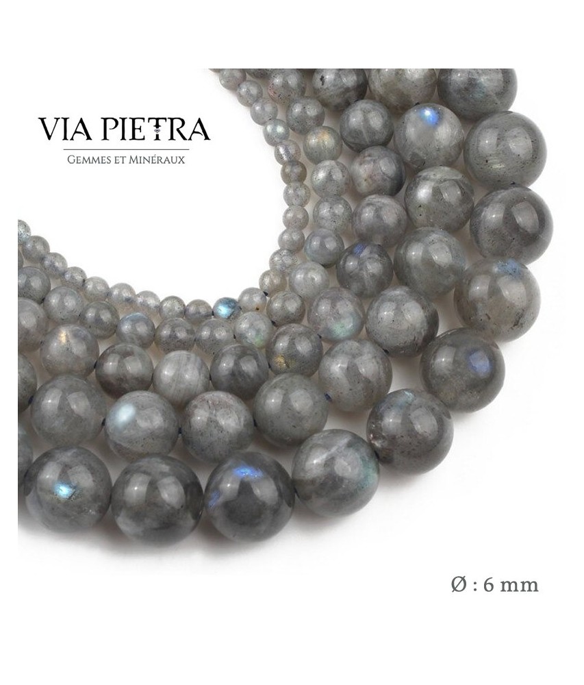 Perles Labradorite création, perles Labradorite 6mm, perles en pierre naturelle