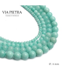 Perles Amazonite création, perles Amazonite verte bleue 6mm, perles en pierre naturelle