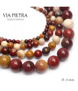 Perles Jaspe Mokaïte création, perles Jaspe mookaite 6mm, perles en pierre naturelle