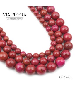 Perles Jaspe rouge création, perles Jaspe rouge foncé 6mm, perles en pierre naturelle