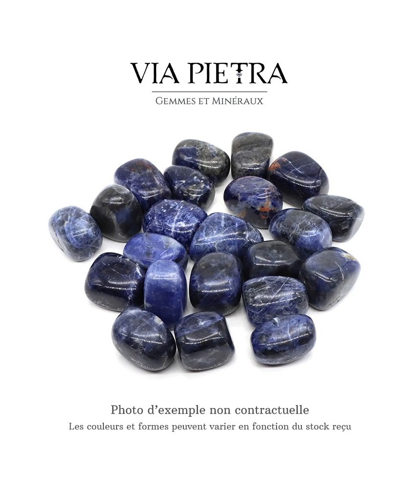 Pierre lithothérapie sodalite, sodalite vertu bienfait, sodalite 3ème oeil chakra, pierre bleue