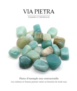 Pierre roulée amazonite, chakra du coeur, Amazonite pierre verte, Amazonite vertu bienfait lithothérapie