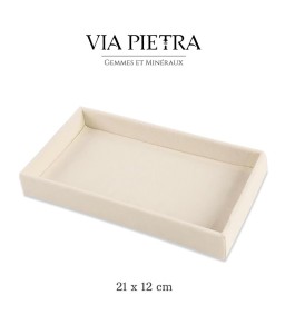 Plateau présentoir bijoux à compartiments, plateau séparateur, rangement, plateau en velours beige