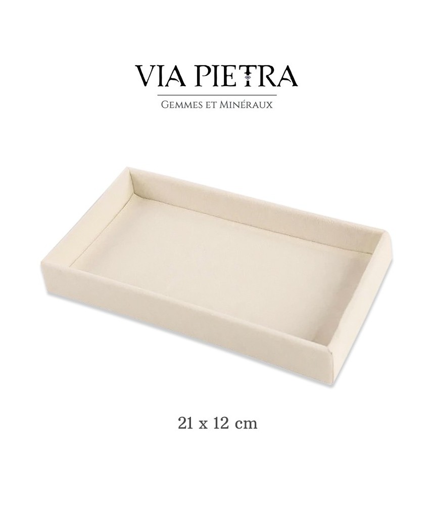 Plateau présentoir bijoux à compartiments, plateau séparateur, rangement, plateau en velours beige