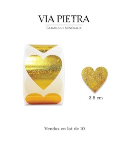 Autocollants coeur doré, etiquettes cadeaux saint valentin, autocollant amour coeur, plaisir cadeaux, idée cadeaux