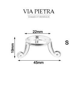 Support minéraux pour sphères, oeufs boules. Présentoir en métal, présentoir boule de cristal