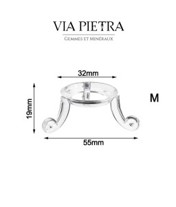 Support minéraux pour sphères, oeufs boules. Présentoir en métal, présentoir boule de cristal