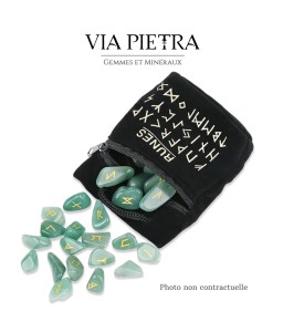 rune jeu complet, runes en pierre naturelle, rune jeu divinatoire, achat rune pas cher, rune aventurine