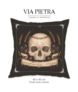 taie d'oreiller crâne memento mori, taie de coussin crâne des morts, mortel, memento mori oreiller