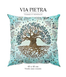 taie d'oreiller zen arbre de vie, arbre celtique, coussin déco arbre, taie oreiller celtique