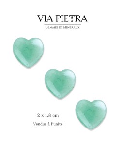 Coeur en pierre naturelle, coeur amour lithothérapie, coeur idée cadeau, coeur en pierre pas cher, coeur aventurine vert