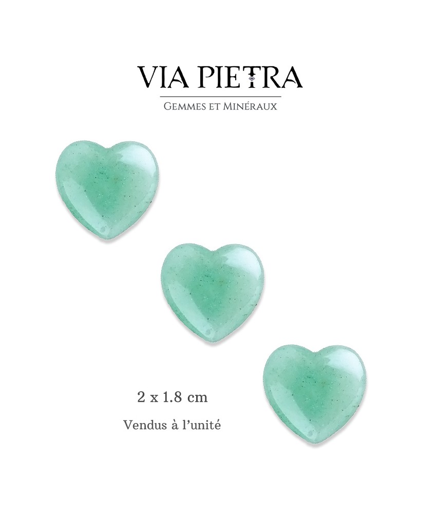 Coeur en pierre naturelle, coeur amour lithothérapie, coeur idée cadeau, coeur en pierre pas cher, coeur aventurine vert