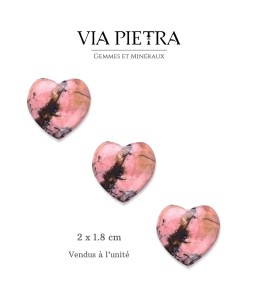 Coeur en pierre naturelle, coeur amour lithothérapie, coeur idée cadeau, coeur en pierre pas cher, coeur rhodonite rose