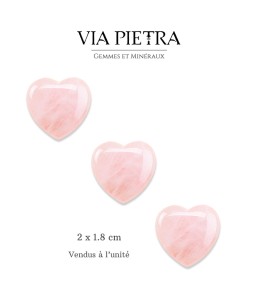 Coeur en pierre naturelle, coeur amour lithothérapie, idée cadeau, coeur en pierre pas cher, coeur quartz rose