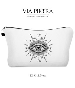 Pochette mauvais oeil, pochette oeil de protection, pochette oeil turc, pochette à bijoux