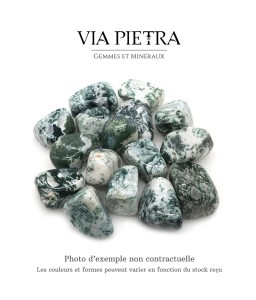 Pierre roulée agate arbre, pierre énergie agate mousse, pierre lithothérapie agate arbre verte vertu bienfait