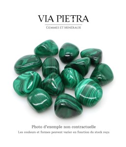 Pierre roulée malachite, pierre énergie malachite, pierre lithothérapie malachite verte vertu bienfait